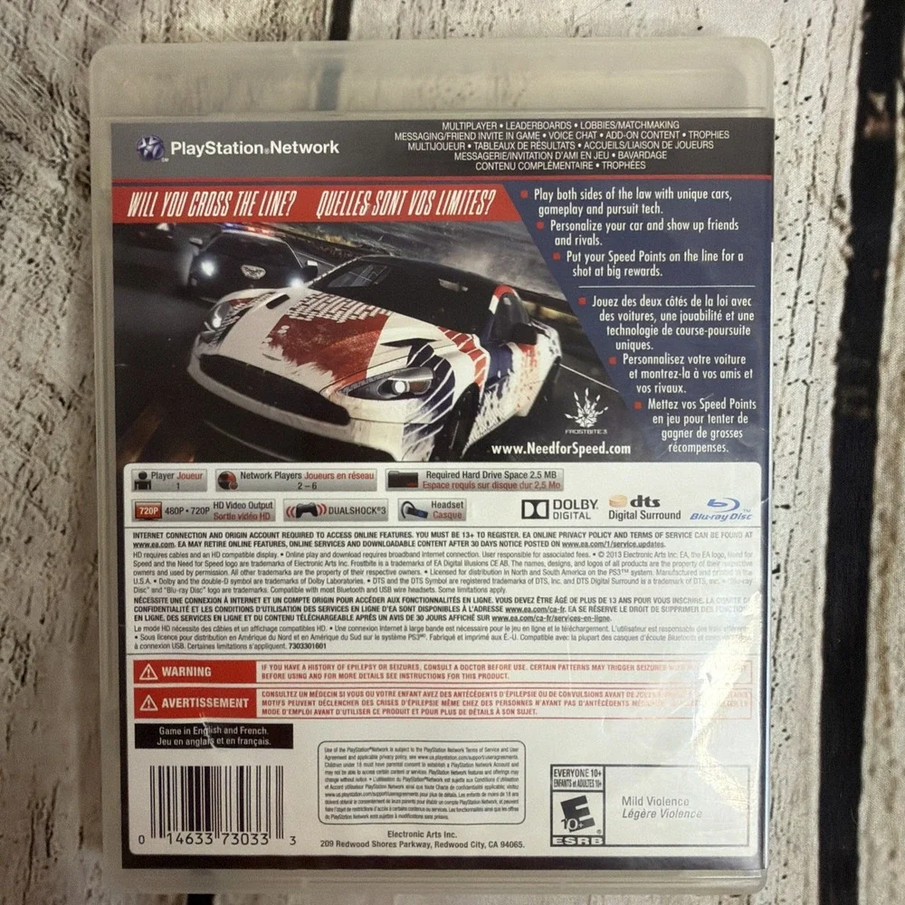 Need for Speed Rivals ( Sony PlayStation 3 ) PS3 Game Un-Tested No Manual